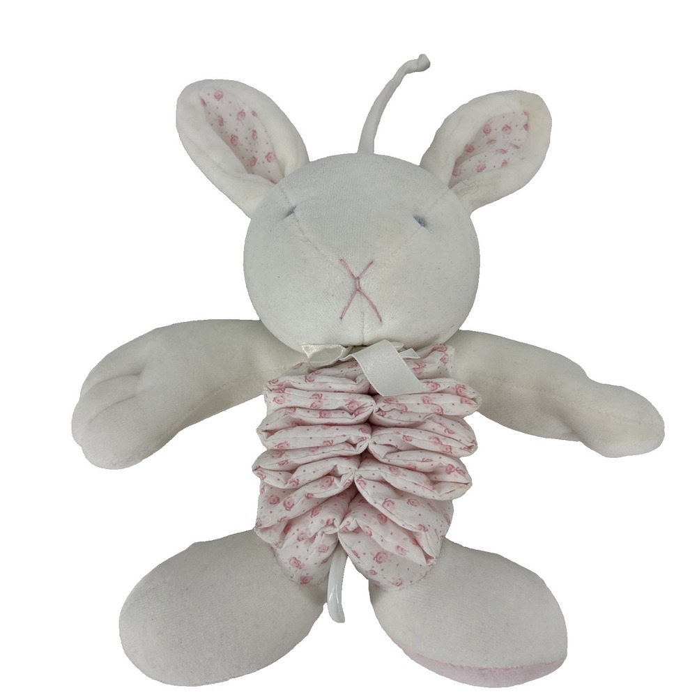 Vintage Carters Prestige Bunny Pink Plush Musical Pull Toy Brahms' Lullaby WORKS - Picture 2 of 14